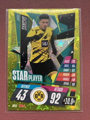 Match Attax Jadon Sancho SP11 Champions League 2020/21 Borussia Dortmund Rookie