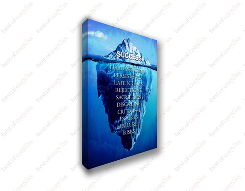 Iceberg Success Motivational Canvas Print, Inspirational Wall Art Decor - Picture 6 of 6