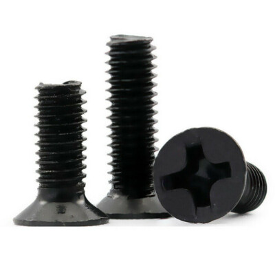 Countersunk Head Screws Black Zinc Plated Phillips Flat Bolts Screw M2 M2.5 M3