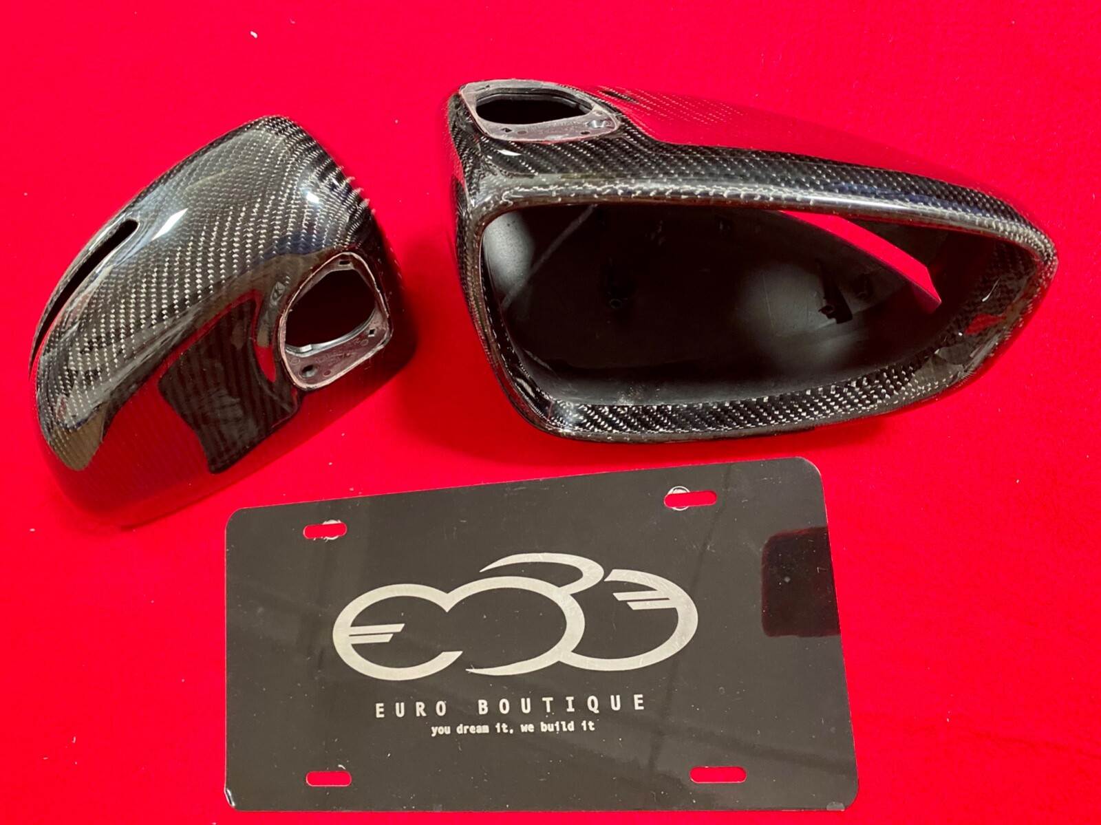 Audi R8 Carbon Fiber Side Mirror Cap Replacements for Gen 1 R8