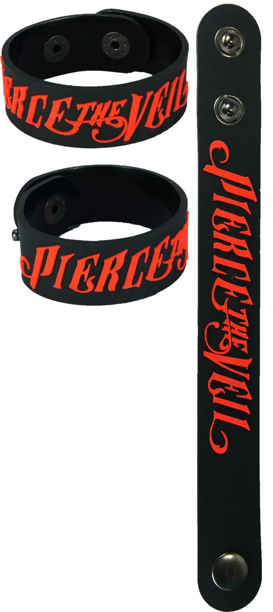 PIERCE THE VEIL NEW Rubber Bracelet Wristband aa96 Red Collide with the Sky