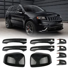 sportuli Carbon Fiber Mirror Covers +Door Handle Covers Replacement for 2011-...