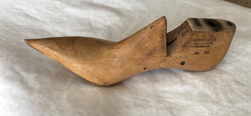 Vintage Holz Schusterschuh Form spitz zulaufend 7A Central Last Co St Louis MO