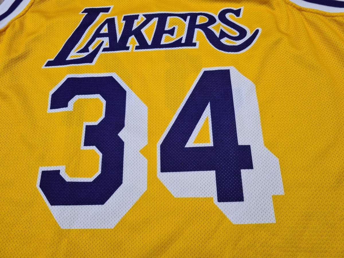 LA LAKERS VINTAGE CHAMPION JERSEY 90s SHAQUILLE ONEAL BASKETBALL