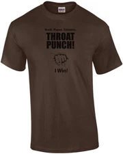 Rock Paper Scissors Throat Punch! I win! Rock paper scissors funny t-shirt