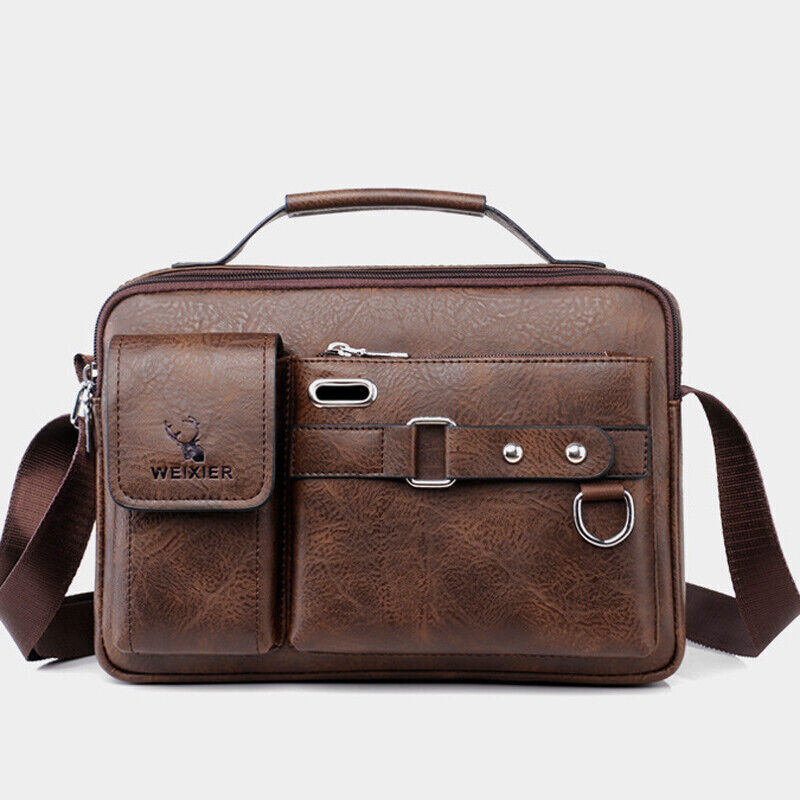Mens Business Leather Shoulder/Messenger Bag Handbag Outdoor