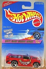 1997 Vintage Hot Wheels #541 Biff! Bam! Boom! Series 1/4 MINI TRUCK Red w/3Spoke