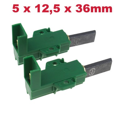 2x Motorkohlen 5x12,5x36mm mit Halter für Beko WMB91242LB WMB91242LC WMD77100 