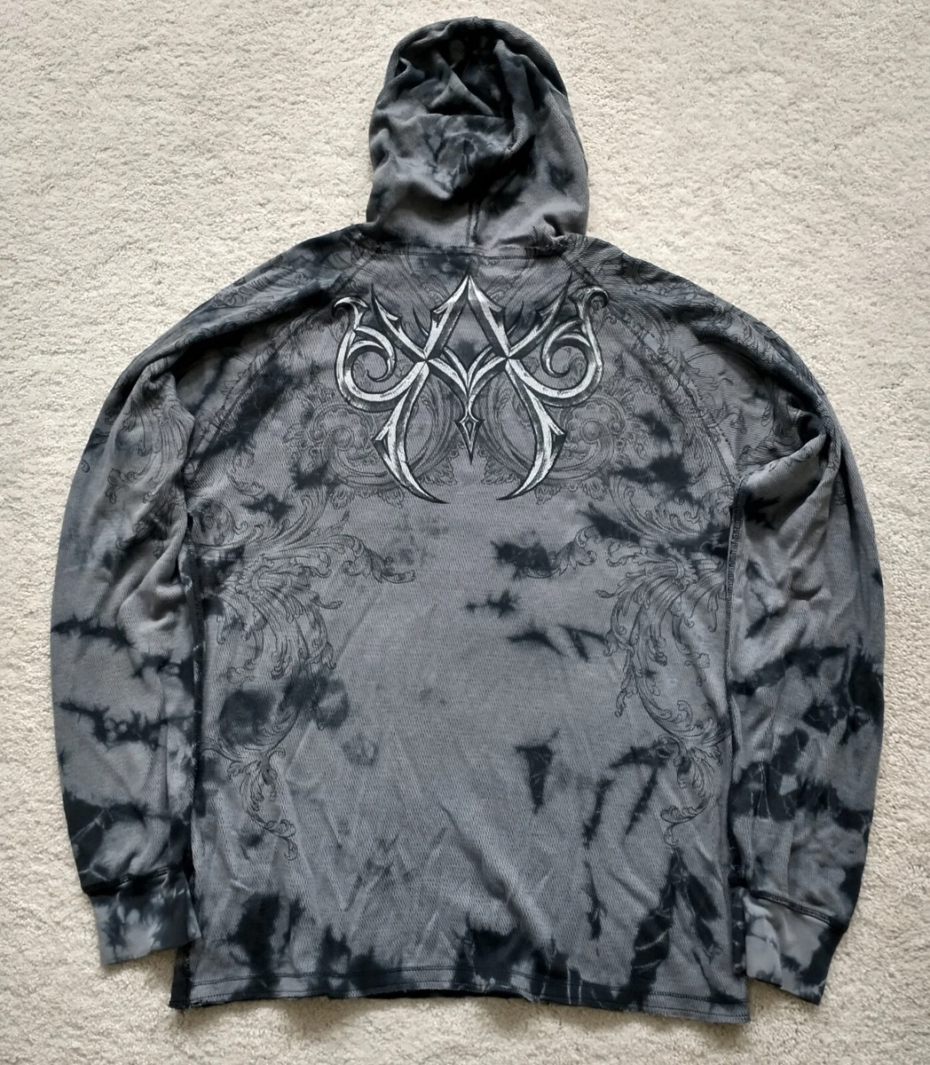 Affliction top reversible hoodie