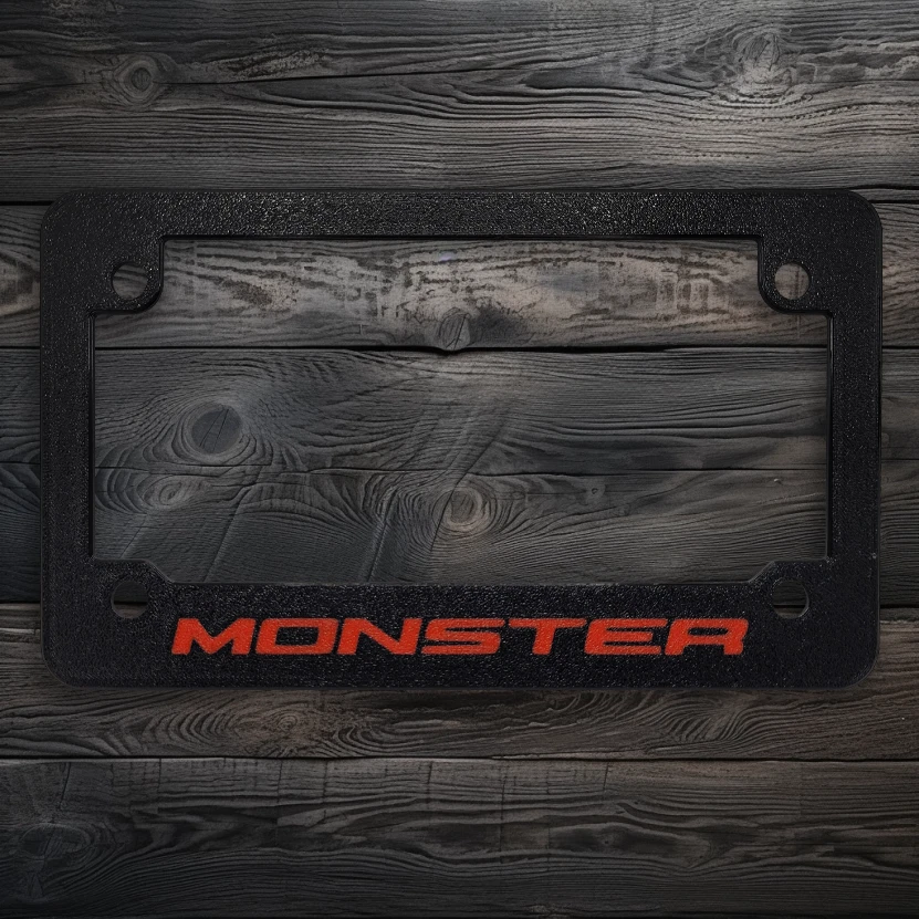 Quadro de placa de licença de motocicleta texturizado (VERMELHO) para Ducati Monster - Imagem 2 de 2