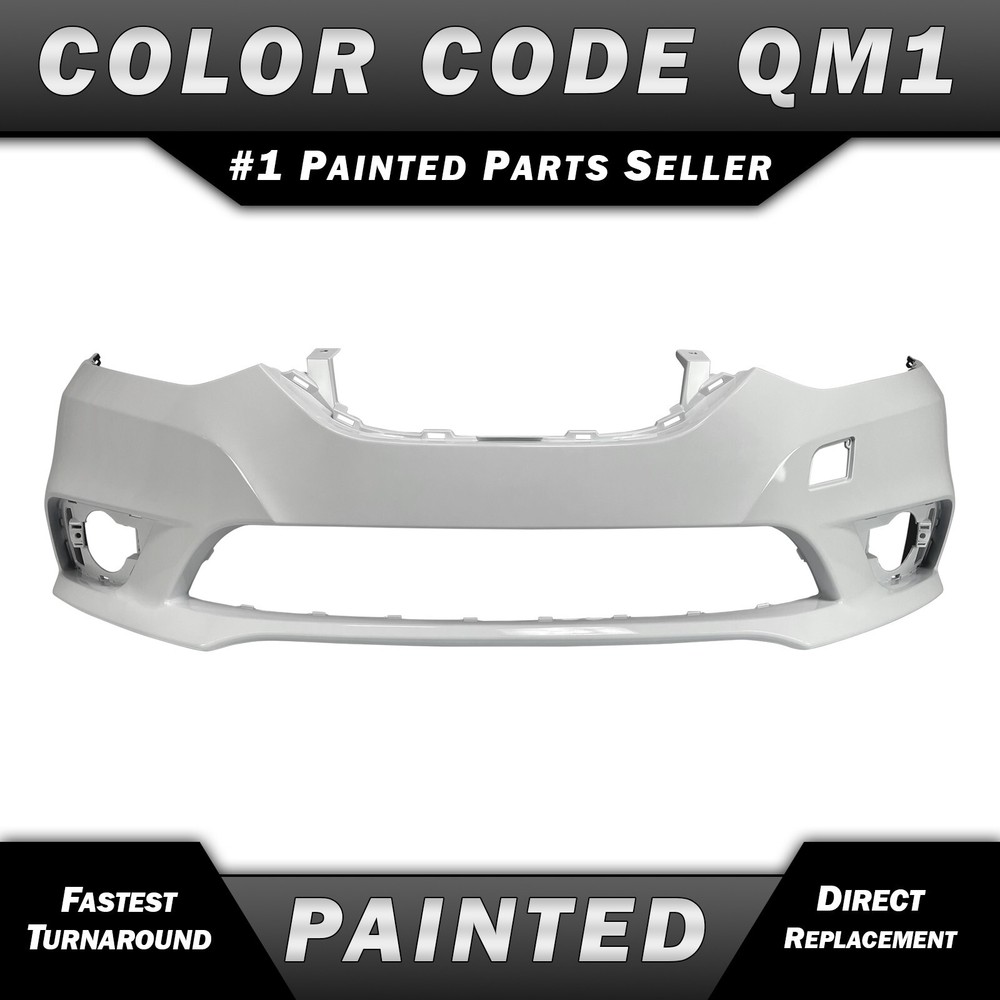 NEW Painted *QM1 White* Front Bumper Cover Fascia for 2016-2019 Nissan Sentra