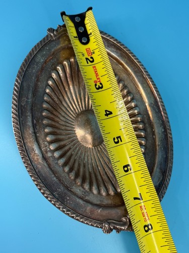 Crescent Silverware Co. Vintage Versilberte Schale mit Fuß Schüssel Süßigkeiten 991D 7,5" x 5,75" - Bild 6 von 8