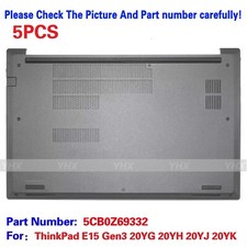 5PCS For Lenovo Thinkpad E15 Gen 3 Bottom Case Base Cover D Cover BLK 5CB0Z69332