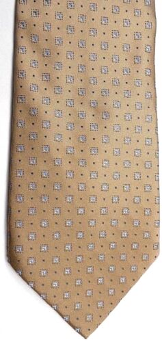 Calvin Klein Men's Silk Tie 58.5" X 4" Tan w/ multi-color Geometric