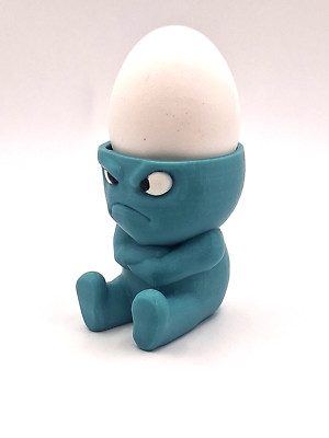 Grumpy Eierbecher Hühnereier petrol türkis 3D Egg Cup Lustig Grummelig Ostern