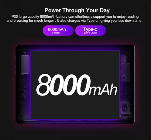 2025 New P30 Tablet PC 10.1'' HD Android 8+256GB 8000mAh 24+48MP WIFI Octa Core - Picture 14 of 21