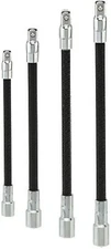 4pc 1/4" & 3/8" DR. Flexible Socket Extension Bar Set 6" 8" 10" 12" Ratchet Flex
