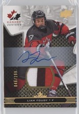 2018 Upper Deck Team Canada Juniors Premium Swatch /199 Liam Foudy #37 Auto 09a0