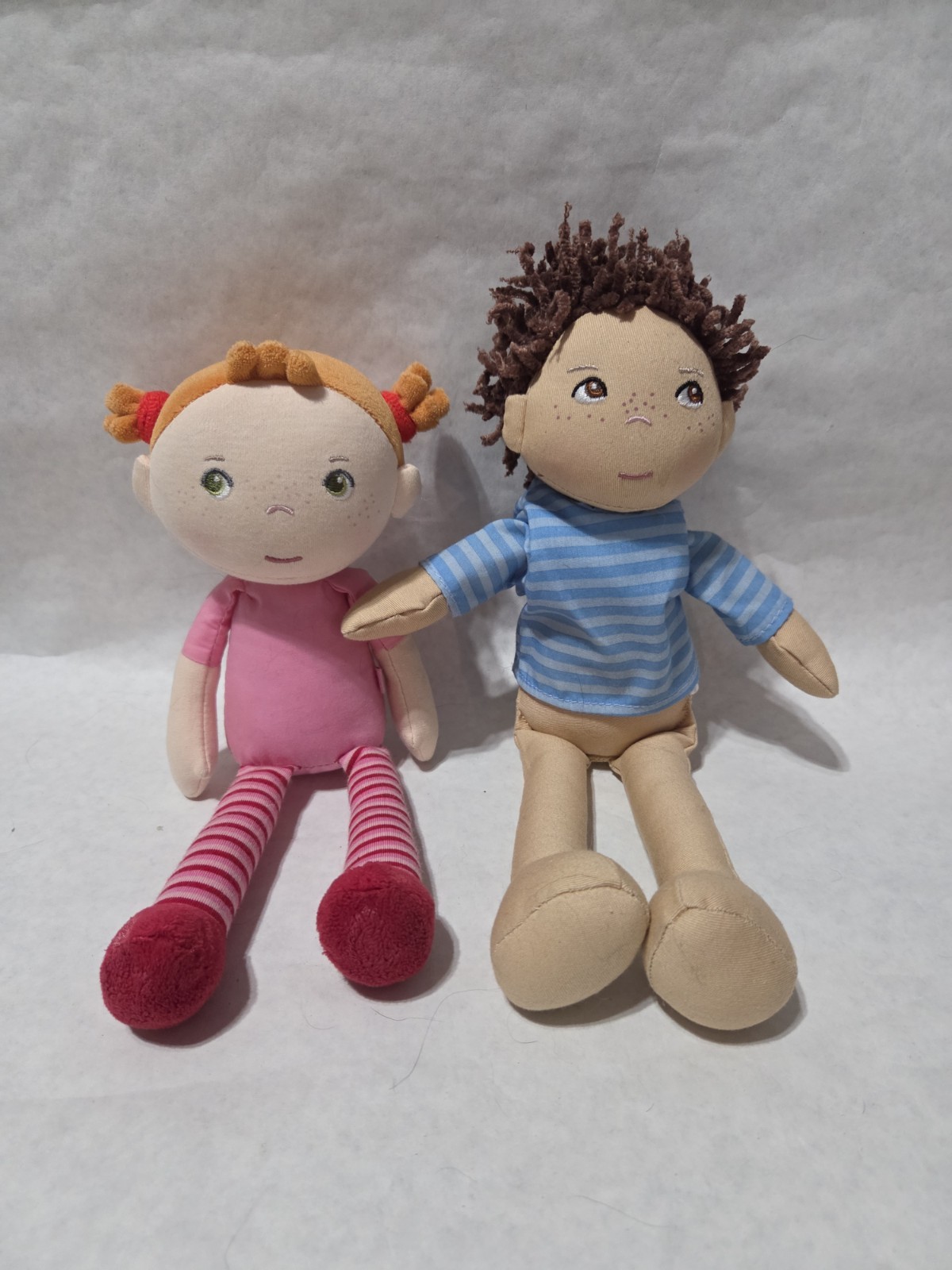 . Girl Roya 11" Boy Graham 12" Soft Plush