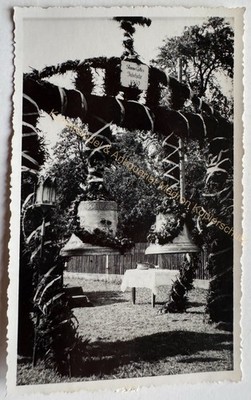 orig. Foto AK Friedberg Augsburg Pfarrer Priester Bischof um 1950 Glocke
