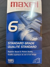 Maxwell VHS Blank Tape, 6hr, Standard Grade New T-120