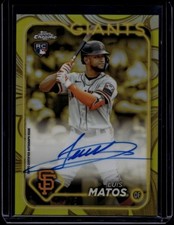 2024 Topps Gilded Baseball Luis Matos #CGA-LM RC Gold Auto Yellow Gold /75