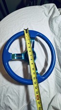 Blue Chrome 3 Spoke Custom Racing Steering Wheel 13.5 Inch Nrg Style Blue Chrome 3 Spoke Custom Racing Steering Wheel 13.5 Inch Nrg Style
