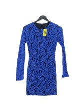 Mango Bodycon Midi Dress S in Blue