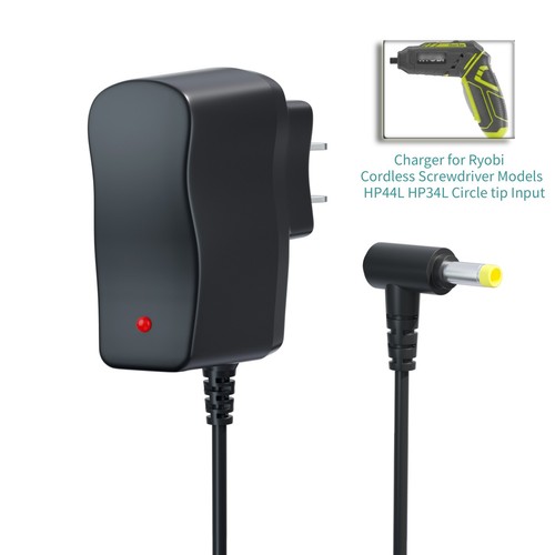 4V AC Charger For Ryobi Cordless Screwdrivers – HP44L, HP34L, Circle Tip, 100-240V Input