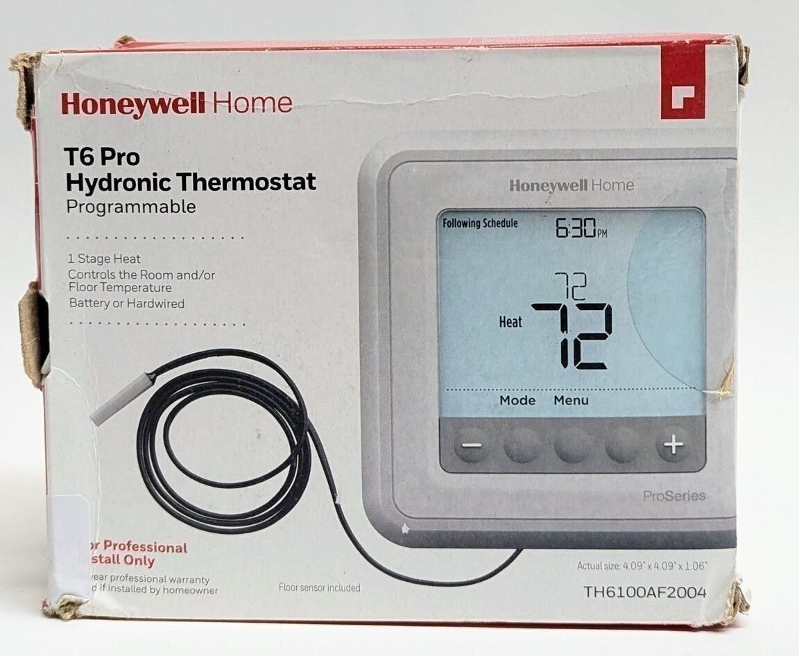 Honeywell Home TH6100AF2004 T6 Pro Hydronic Programmable The