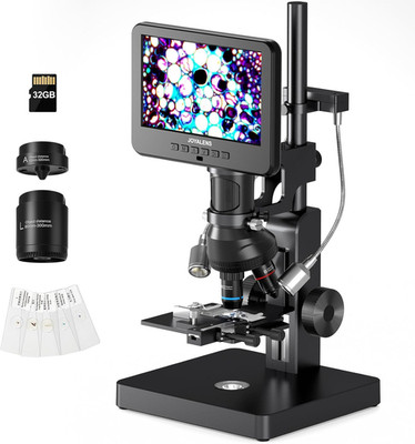JL266S 5 Lens HDMI Digital Microscope 5000X, 24MP Biological Microscope for Adul