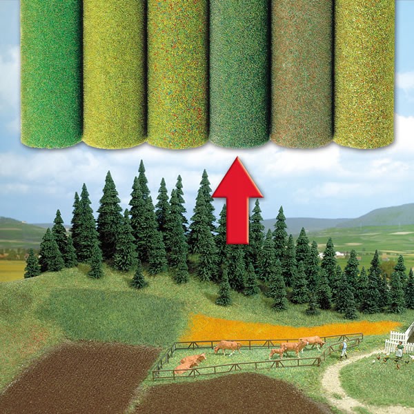 Busch 7233 A Scale Large Grass Mat grass w/Colored Shadows