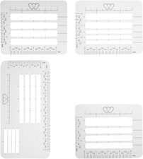 4-Pack Envelope Addressing Guide Stencil Templates with 4 Styles for B6 Dl Zl C5