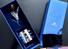 Swarovski RED Tulip with 9 Mini Tulips and Stand in Original Box