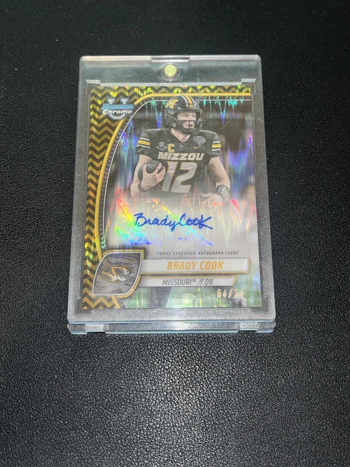 2024 Bowman University Chrome Black Gold Stealth Brady Cook /24 Auto