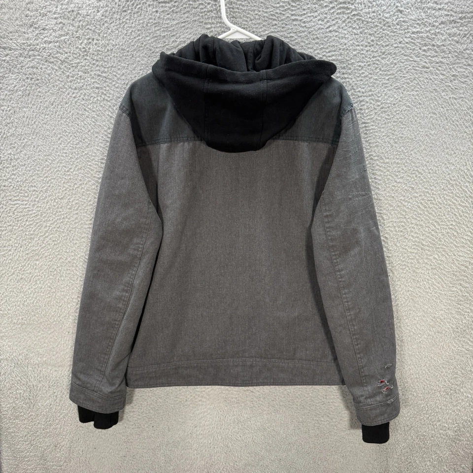 Chaqueta Fox Racing Adulto Grande Gris Cremallera Completa Con Capucha Motocross Patinador Grunge * Foto 2 de 4