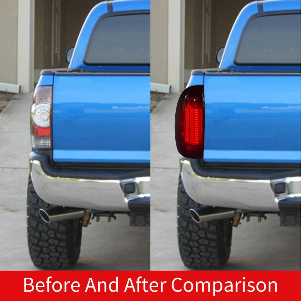 Luces traseras LED negras ahumadas para Toyota Tacoma 2005-2015 luces intermitentes Foto 3 de 4