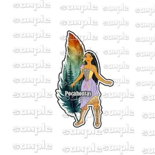 Disney Pocahontas Feather design nn Premade Scrapbook Page Paper Piece die cut