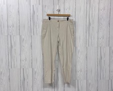 Talbots khaki pants womens size 14 straight slim tapered chino full length