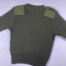 DSCP Commando Sweater Mens Medium Green Wool Military Valor Collection Size 38