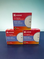 Kidde Smart Water Leak & Freeze Detector 60WLDR-W Battery Operated NEW 3PACK