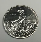 1984 1oz 999+ Fine Silver Engelhard Mint The American Prospector USA Round BIG E
