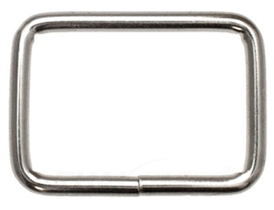 10er Pack Vierkantringe 38 x 25,5 x 4,5mm Stahl, vern. Schlaufe