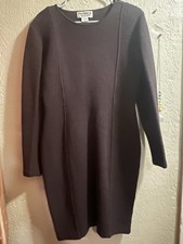 Vintage Patrick Collection Wool Sweater Dress Size S Brown Knit