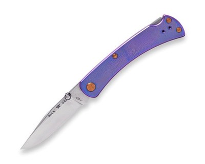 Buck Limited Run 110 Slim Pro TRX - High Voltage Ano Ti - Satin Magnacut w/Lynch