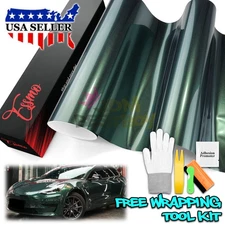 ESSMO PET Super Gloss Metallic Gotland Green Vehicle Vinyl Wrap Decal Like Paint