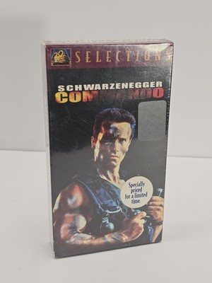 Commando VHS Tape Arnold Schwarzenegger Blue Fox Watermarks SEALED