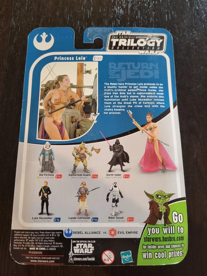 Princesa Esclava Leia 2004 Guerra de las Galaxias Colección Trilogía Original OTC #33 SIN USAR, EN CAJA NUEVO Foto 2 de 2