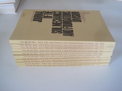 JOURNAL Of The Soil Mechanics & Foundations Division ASCE 1972 10 Volumes
