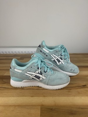 2018 Women's ASICS Gel Lyte III Snowflake Blue Tint Size Used
